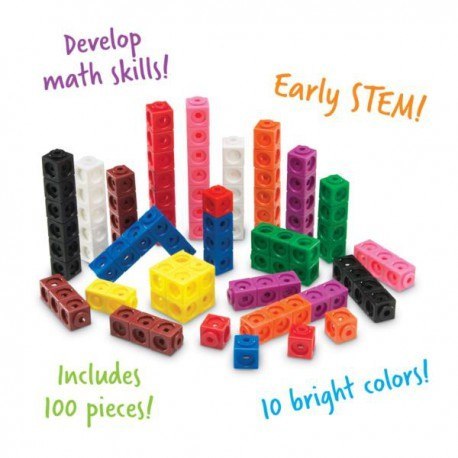 Klocki, kostki matematyczne, zestaw edukacyjny 100 LEARNING RESOURCES Klocki, kostki matematyczne, zestaw edukacyjny 100 LEARNING RESOURCES