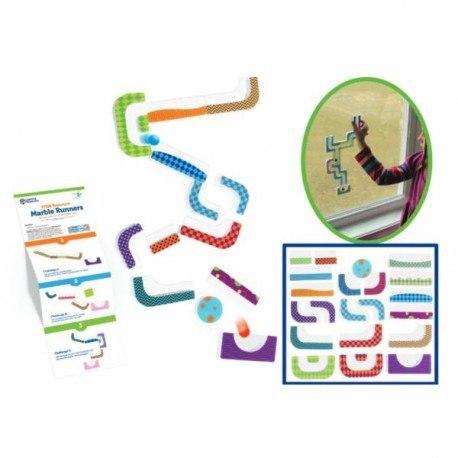 Naklejany kulodrom, tor na ścianę dla kulek, LEARNING RESOURCES Naklejany kulodrom, tor na ścianę dla kulek, LEARNING RESOURCES