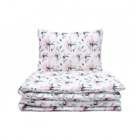 Pościel bambusowa 100x135cm - flamingi PULP BAMBOO