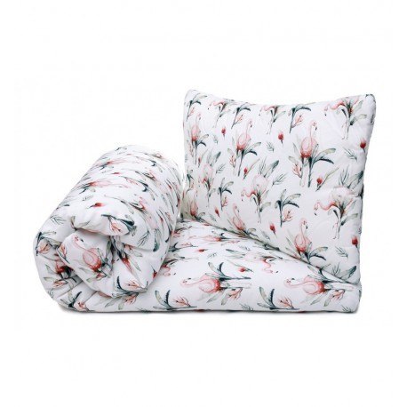 Pościel bambusowa 80x100cm - flamingi PULP BAMBOO