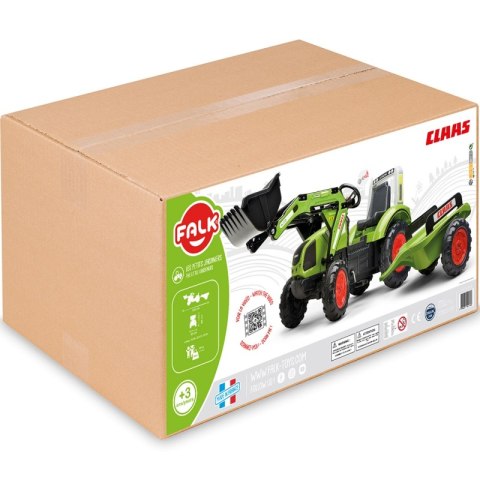 Claas Arion 430 Traktor na pedały z łyżką i przyczepką 1040AM Zielony FALK FALK Claas Arion 430 Traktor na pedały z łyżką i przyczepką 1040AM Zielony FALK FALK