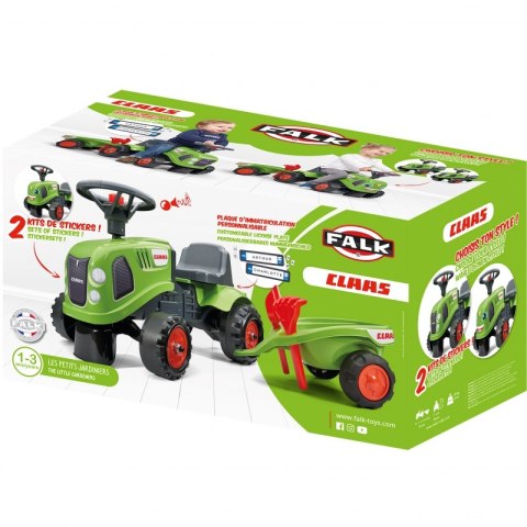FALK Traktorek Baby Claas Zielony z Przyczepką + akc. od 1 roku FALK FALK Traktorek Baby Claas Zielony z Przyczepką + akc. od 1 roku FALK