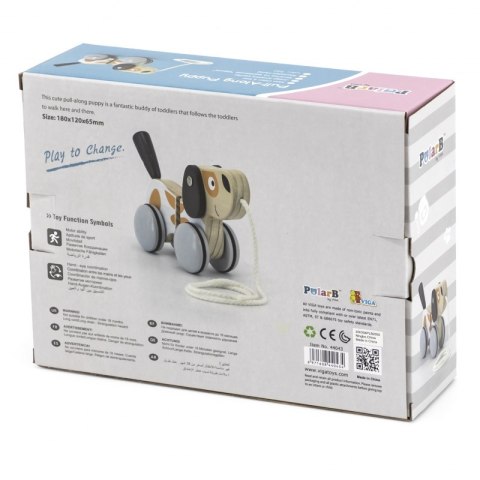 Viga PolarB Drewniany Piesek do Ciągnięcia Viga Toys Viga PolarB Drewniany Piesek do Ciągnięcia Viga Toys