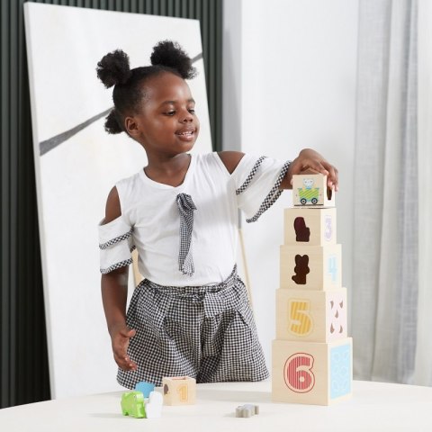 VIGA Drewniana Piramidka Układanka Klocki Sorter Viga Toys VIGA Drewniana Piramidka Układanka Klocki Sorter Viga Toys