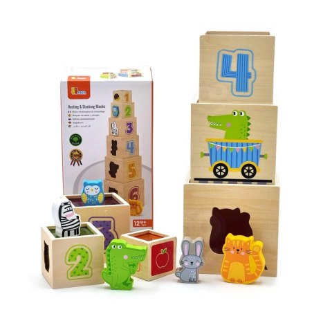 VIGA Drewniana Piramidka Układanka Klocki Sorter Viga Toys VIGA Drewniana Piramidka Układanka Klocki Sorter Viga Toys