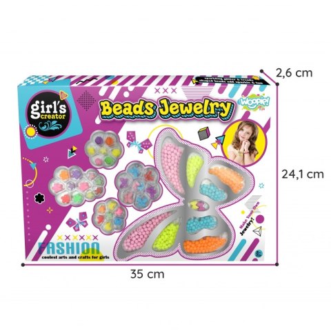 WOOPIE ART&FUN Zestaw do Robienia Biżuteri Bransoletek Wisiorków Pierścionków Kolczyków z Motylakmi Woopie