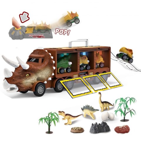 WOOPIE Cięzarówka Dinozaur z Wyrzutnią i Samochodzikami Woopie WOOPIE Cięzarówka Dinozaur z Wyrzutnią i Samochodzikami Woopie