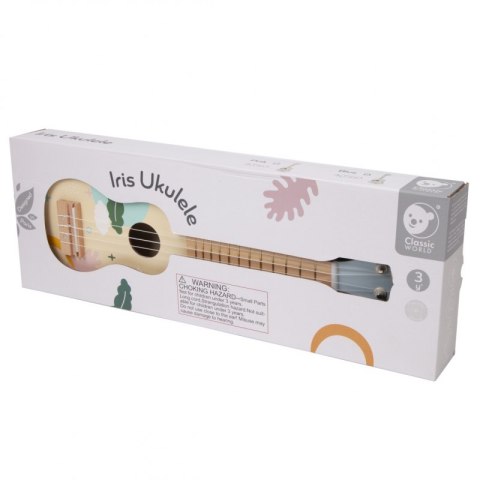 CLASSIC WORLD Drewniane Ukulele Gitara dla Dzieci Niebieskie Classic World CLASSIC WORLD Drewniane Ukulele Gitara dla Dzieci Niebieskie Classic World