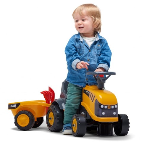 FALK Traktorek JCB Pomarańćzowy z Przyczepką od 1 roku FALK FALK Traktorek JCB Pomarańćzowy z Przyczepką od 1 roku FALK
