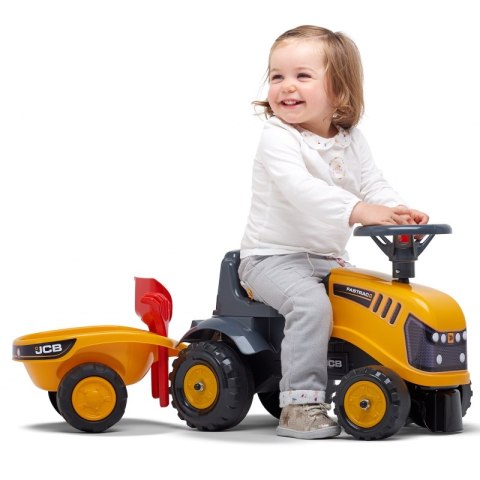 FALK Traktorek JCB Pomarańćzowy z Przyczepką od 1 roku FALK FALK Traktorek JCB Pomarańćzowy z Przyczepką od 1 roku FALK