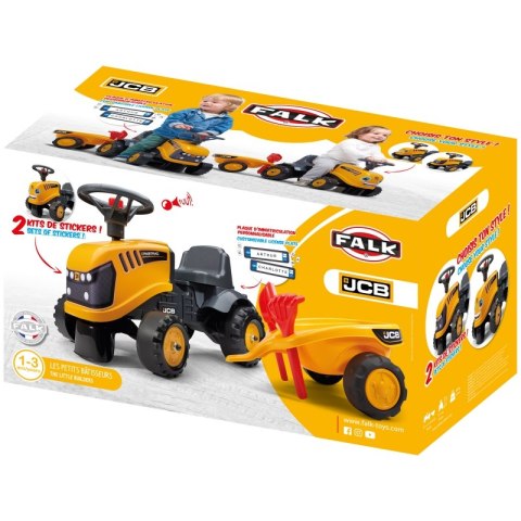 FALK Traktorek JCB Pomarańćzowy z Przyczepką od 1 roku FALK FALK Traktorek JCB Pomarańćzowy z Przyczepką od 1 roku FALK