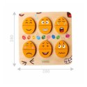 MASTERKIDZ Tablica do Nauki Emocji Drewniane Jajka jaki Humor? Masterkidz