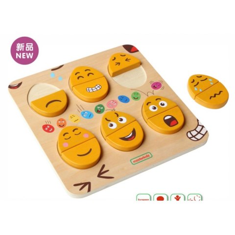 MASTERKIDZ Tablica do Nauki Emocji Drewniane Jajka jaki Humor? Masterkidz MASTERKIDZ Tablica do Nauki Emocji Drewniane Jajka jaki Humor? Masterkidz