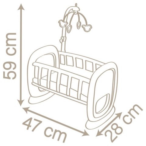 SMOBY Baby Nurse Kołyska z Karuzelką dla Lalki Smoby