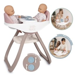 SMOBY Baby Nurse Krzesełko do Karmienia dla Bliźniąt Lalek Smoby