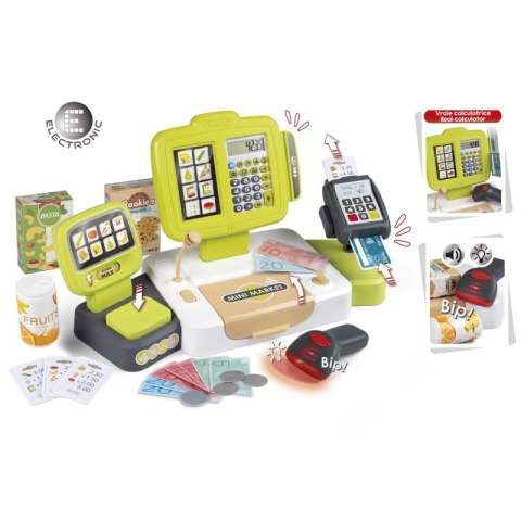 SMOBY Kasa Sklepowa Elektroniczna Ze Skanerem i Wagą Smoby SMOBY Kasa Sklepowa Elektroniczna Ze Skanerem i Wagą Smoby
