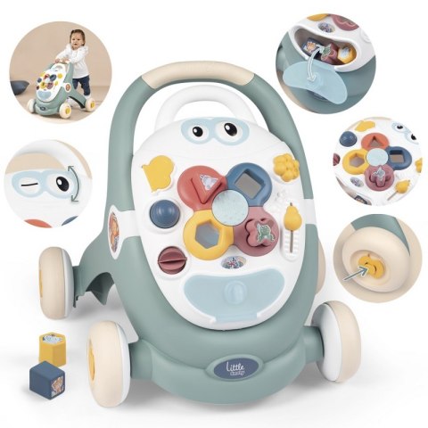 SMOBY Little Chodzik 3w1 Pchacz Interaktywny Wózek Smoby SMOBY Little Chodzik 3w1 Pchacz Interaktywny Wózek Smoby