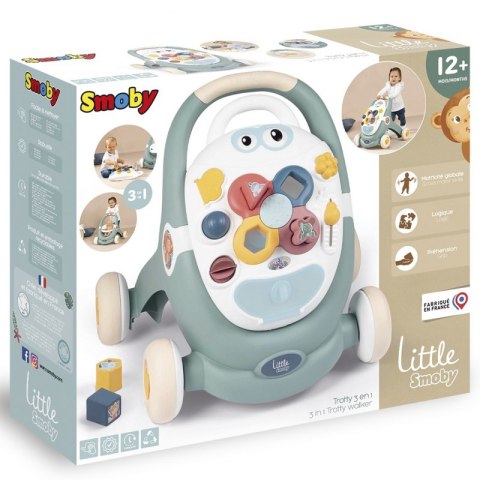 SMOBY Little Chodzik 3w1 Pchacz Interaktywny Wózek Smoby SMOBY Little Chodzik 3w1 Pchacz Interaktywny Wózek Smoby