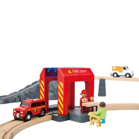Tooky Toy Drewniana Kolejka Staż Pożarna Ambulans 70 el. Tooky Toy Tooky Toy Drewniana Kolejka Staż Pożarna Ambulans 70 el. Tooky Toy