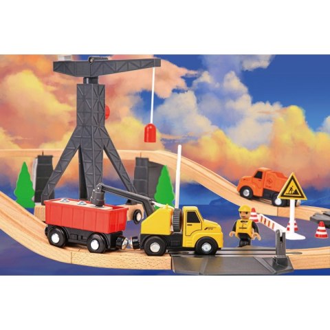 Tooky Toy Drewniana Konstrukcja Budowanie Drogi dla Pojazdów Budowlanych Tooky Toy Tooky Toy Drewniana Konstrukcja Budowanie Drogi dla Pojazdów Budowlanych Tooky Toy
