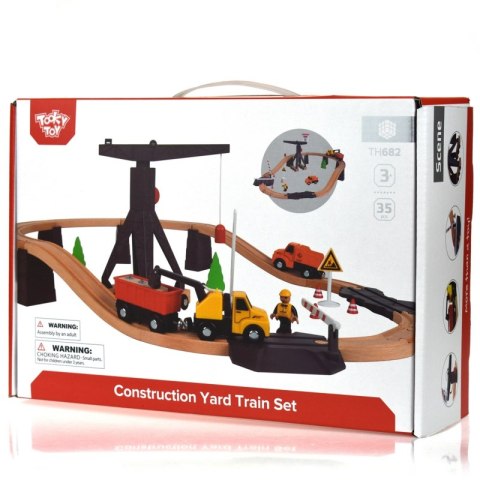 Tooky Toy Drewniana Konstrukcja Budowanie Drogi dla Pojazdów Budowlanych Tooky Toy Tooky Toy Drewniana Konstrukcja Budowanie Drogi dla Pojazdów Budowlanych Tooky Toy
