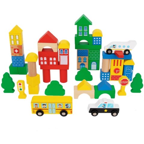 Tooky Toy Drewniane Klocki Budowanie Miasta 50 el. Tooky Toy Tooky Toy Drewniane Klocki Budowanie Miasta 50 el. Tooky Toy