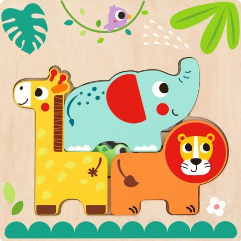 Tooky Toy Drewniane Puzzle Wielowarstwowe Tablica Zwierzątka Leśne 7 el. Tooky Toy Tooky Toy Drewniane Puzzle Wielowarstwowe Tablica Zwierzątka Leśne 7 el. Tooky Toy