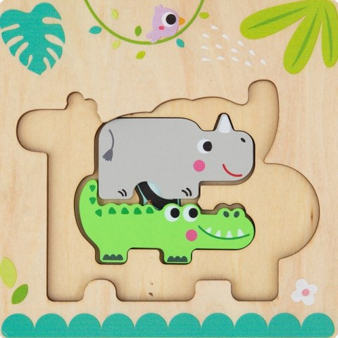 Tooky Toy Drewniane Puzzle Wielowarstwowe Tablica Zwierzątka Leśne 7 el. Tooky Toy Tooky Toy Drewniane Puzzle Wielowarstwowe Tablica Zwierzątka Leśne 7 el. Tooky Toy