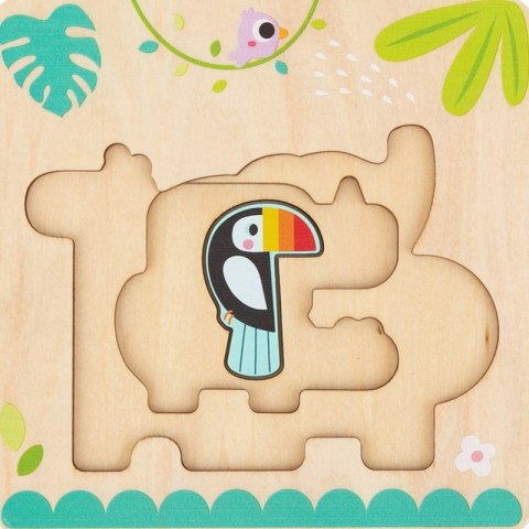 Tooky Toy Drewniane Puzzle Wielowarstwowe Tablica Zwierzątka Leśne 7 el. Tooky Toy Tooky Toy Drewniane Puzzle Wielowarstwowe Tablica Zwierzątka Leśne 7 el. Tooky Toy