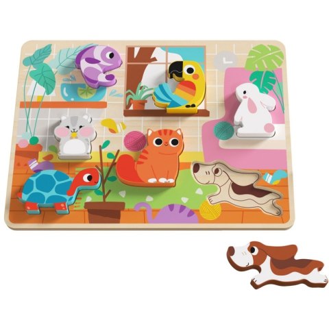 Tooky Toy Drewniane Puzzle Zwierzątka Dom Dopasuj Kształty Tooky Toy Tooky Toy Drewniane Puzzle Zwierzątka Dom Dopasuj Kształty Tooky Toy