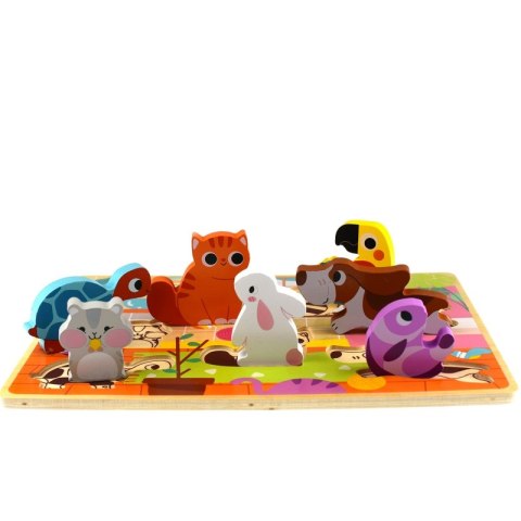 Tooky Toy Drewniane Puzzle Zwierzątka Dom Dopasuj Kształty Tooky Toy Tooky Toy Drewniane Puzzle Zwierzątka Dom Dopasuj Kształty Tooky Toy