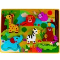 Tooky Toy Drewniane Puzzle Zwierzątka w Lesie Dopasuj Kształty Tooky Toy