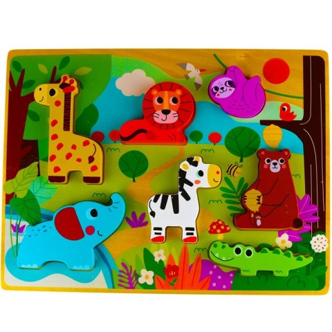 Tooky Toy Drewniane Puzzle Zwierzątka w Lesie Dopasuj Kształty Tooky Toy Tooky Toy Drewniane Puzzle Zwierzątka w Lesie Dopasuj Kształty Tooky Toy