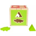 Tooky Toy Drewniany Sorter Kostka Edukacyjna Zwierzątka Figury Geometryczne Tooky Toy