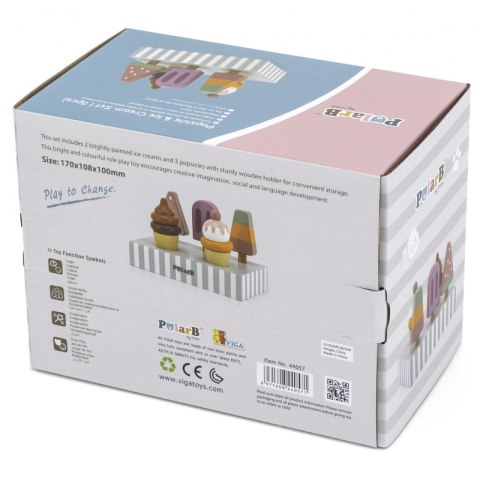 VIGA PolarB Lody na Patyku ze Stojakiem 5 szt. Viga Toys VIGA PolarB Lody na Patyku ze Stojakiem 5 szt. Viga Toys
