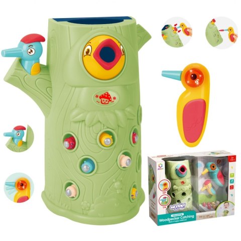 WOOPIE Gra Zręcznościowa Złap Robaka + 2 Dziecioły Woopie