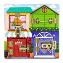 Viga Drewniana Tablica Manipulacyjna Zamek i Zatrzask Dom Viga Toys