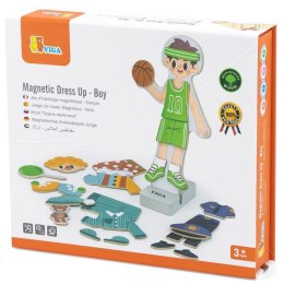 Viga Drewniana Układanka Magnetyczna Ubieranka Edukacyjna Viga Toys
