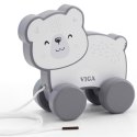 Viga Drewniany Miś Polarny do ciągnięcia - PolarB Viga Toys