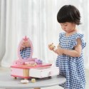 Viga Różowa Toaletka Drewniana Do Makijażu z Lustrem + Akcesoria Viga Toys