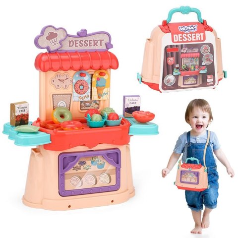 WOOPIE Cukiernia Lodziarnia Walizka 3w1 Torba 25 el. Woopie WOOPIE Cukiernia Lodziarnia Walizka 3w1 Torba 25 el. Woopie