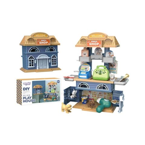 WOOPIE Domek 2w1 Sklep Zoologiczny + Salon Urody 33 el. Woopie WOOPIE Domek 2w1 Sklep Zoologiczny + Salon Urody 33 el. Woopie