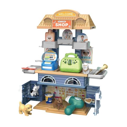 WOOPIE Domek 2w1 Sklep Zoologiczny + Salon Urody 33 el. Woopie WOOPIE Domek 2w1 Sklep Zoologiczny + Salon Urody 33 el. Woopie