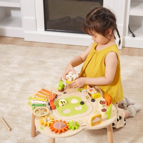 Viga PolarB Stół Stolik Edukacyjny Aktywności Piramidka Cymbałki Sensoryka Montessori Viga Toys
