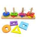 Drewniane klocki Viga Toys z sorterem kształtów Viga Toys