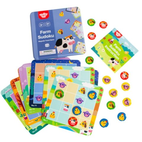 TOOKY TOY Gra Sudoku Dla Dzieci Wersja Farma Tooky Toy TOOKY TOY Gra Sudoku Dla Dzieci Wersja Farma Tooky Toy