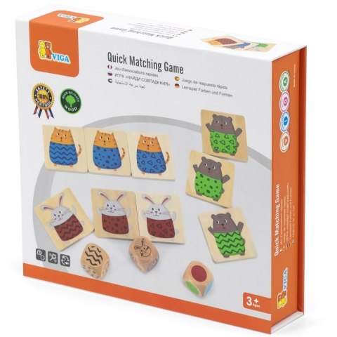 VIGA Drewniana Układanka Gra w Szybkie Dopasowanie 27 el. Viga Toys VIGA Drewniana Układanka Gra w Szybkie Dopasowanie 27 el. Viga Toys
