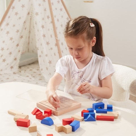 Viga Drewniana Gra Budowanie Klocki 3D Montessori Viga Toys Viga Drewniana Gra Budowanie Klocki 3D Montessori Viga Toys
