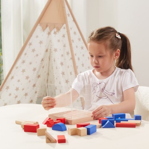 Viga Drewniana Gra Budowanie Klocki 3D Montessori Viga Toys Viga Drewniana Gra Budowanie Klocki 3D Montessori Viga Toys