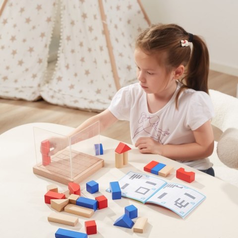 Viga Drewniana Gra Budowanie Klocki 3D Montessori Viga Toys Viga Drewniana Gra Budowanie Klocki 3D Montessori Viga Toys
